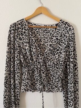Zara leopard feminine blouse